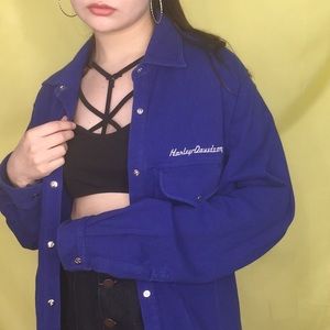 Harley Davidson Cardigan/Long Top Dark Blue